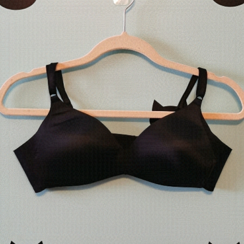 WARNER'S bra black wireless lightly padded 36A